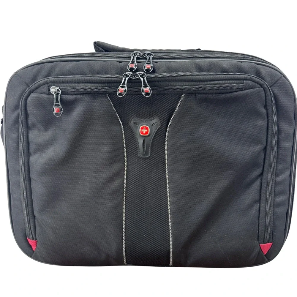 Swissgear‎ Black Laptop Briefcase Shoulder Bag Messenger Work Business Travel